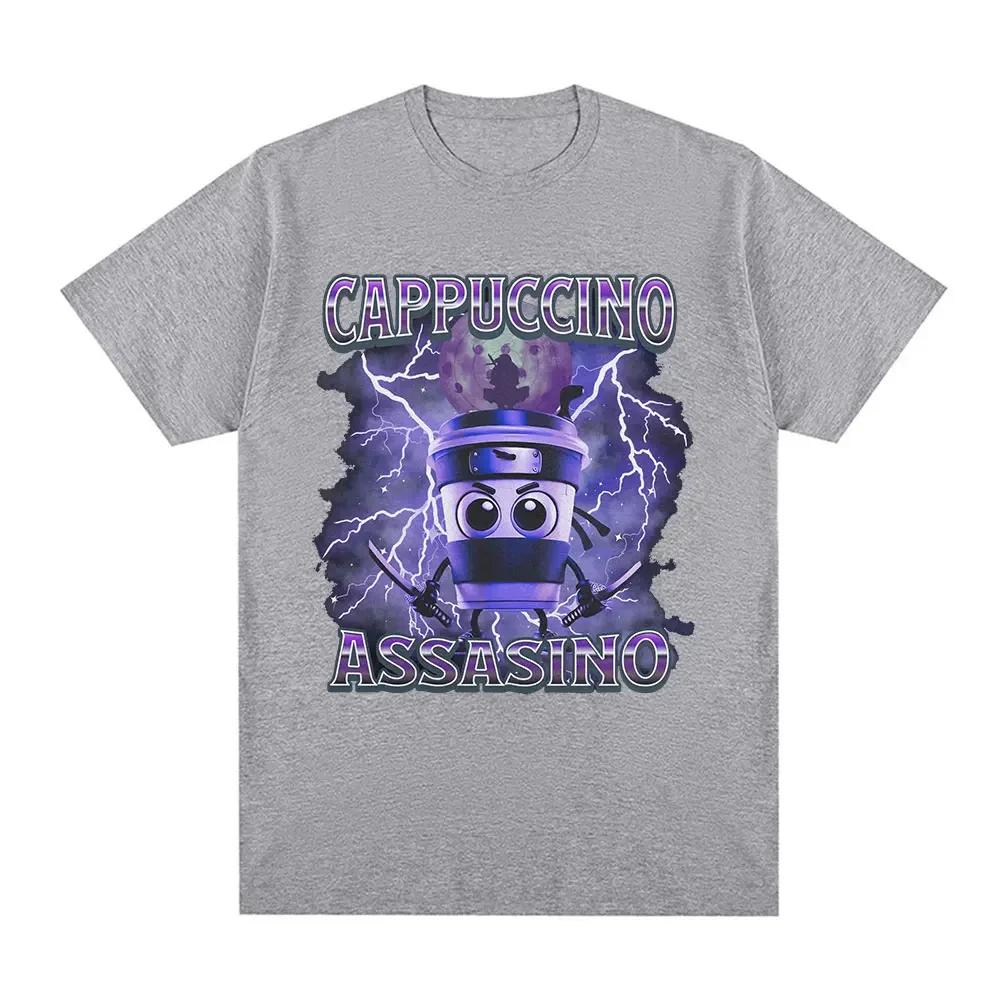 Cappuccino Assasino Italian Brainrot Funny Meme T-shirt Women Fashion Vintage T-shirts Female Casual Humor Women T Shirt