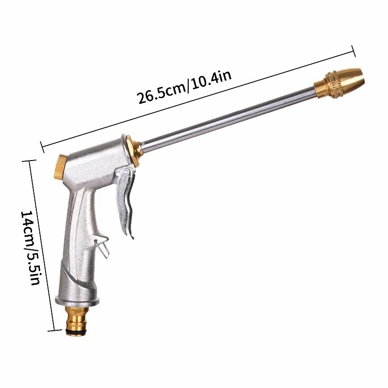 

Садовый водяной пистолет, металлический распылитель высокого давления, шланговая насадка, пенный распылитель для мойки автомобилей, полив растений, инструменты для орошения