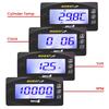 Motorcycles Cylinder Head Temperature Voltmeter Time RPM Tachometer Mini 4 In 1 LED Digital Display Quad Meter