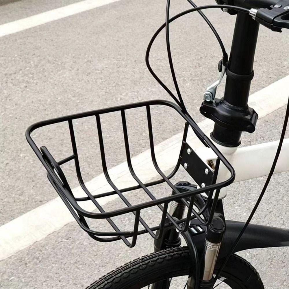 Metal Bicycle Rear Basket Fixed Durable Backpack Storage Children's Folding Bike Accessories