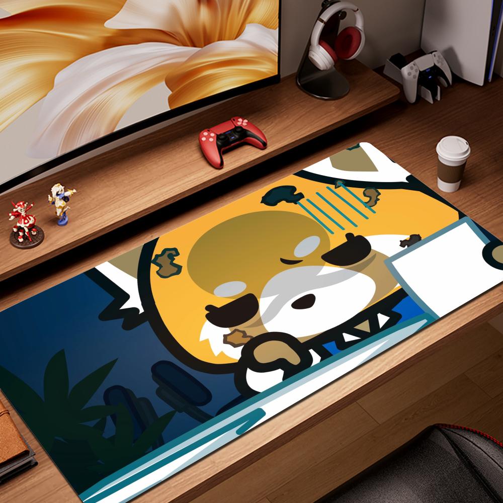 HYBXAXC Large Mouse Pad Gamer Aggretsuko Computer Mat Gaming Laptop Deskmat Mausepad Pc Accessories Mats Keyboard Cabinet Mause