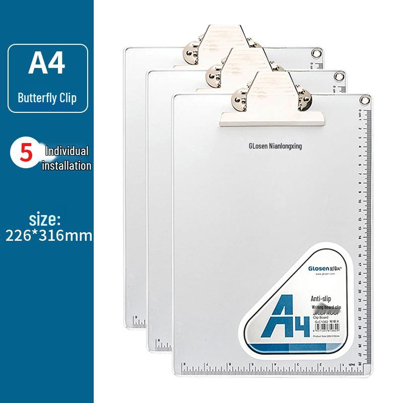 Aluminum Alloy Clipboard Folder A4/A5 Writing Board Office Stationery.