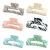 Stylish Hair Claw Clip With Striped Candy Color Design Oversized Barrettes For Fine Updos Hair Daily Use Strong Grip