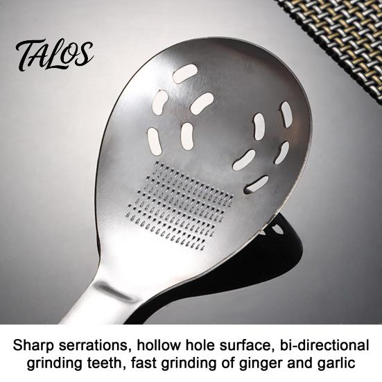 Handy Nut Grinding Spoon Stainless Steel Spoon, Garlic Ginger Mashing And Egg Separating Multifunctional Tool, Versatile Cooking Tool for RV Ergonomic