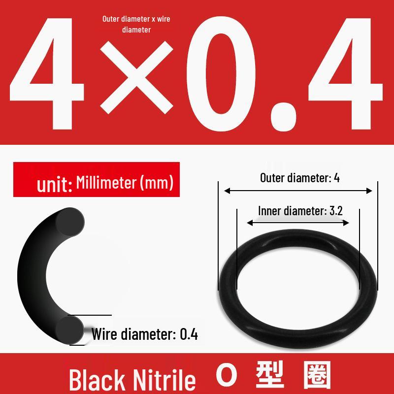 Durable Nitrile Rubber O-Ring, Wire Diameters 0.4-0.8mm, Waterproof & Wear-resistant Sealing Ring