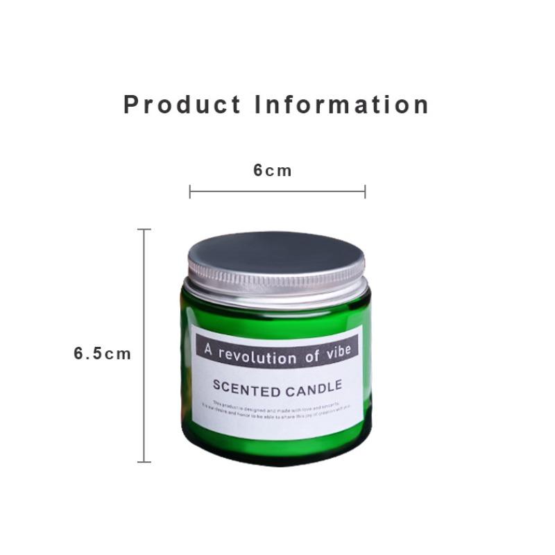 

Scented Candle Green Glass Cup with Lid Home Decoration Souvenir Fragrance Handmade Home Ritual Sense 100g