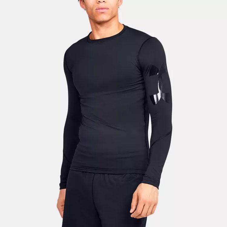 Under Armour Long Sleeve Sports Tee Men Tops Black 1351817-001