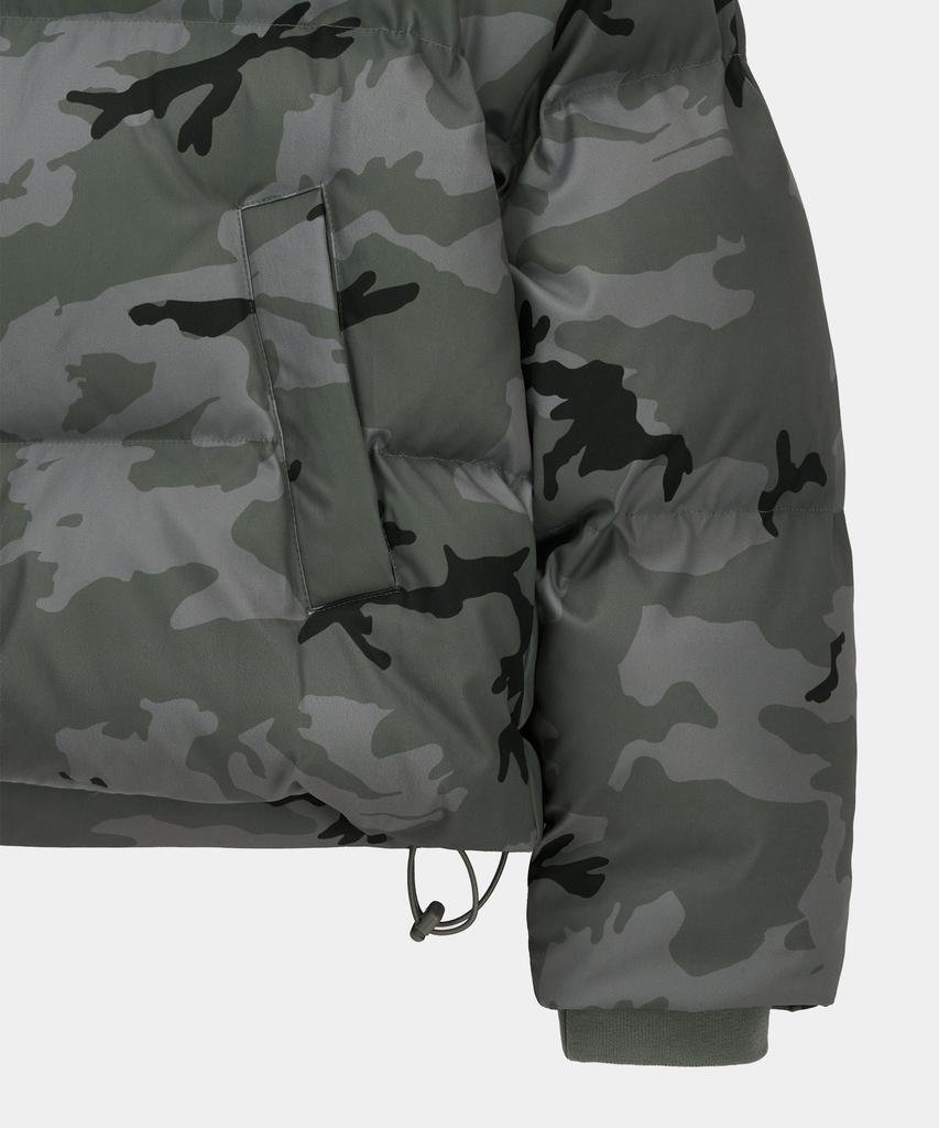 Lettercomo Winter Camouflage Puffer Short Padded Jacket Gray
