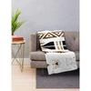 Tribal Aztec Gold and Black Design Throw Blanket Multi-Purpose Quilt Hairy Flannels Blankets