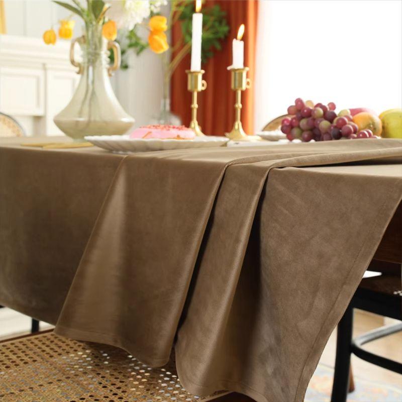 

Пурпурная бархатная скатерть Доступная роскошь Стиль Ткань для обеденного стола Активность Вечеринка Прямоугольная Для дома Лебедь Замша Фантазийная Velvet Brown 65*65cm small cover towel dustproof