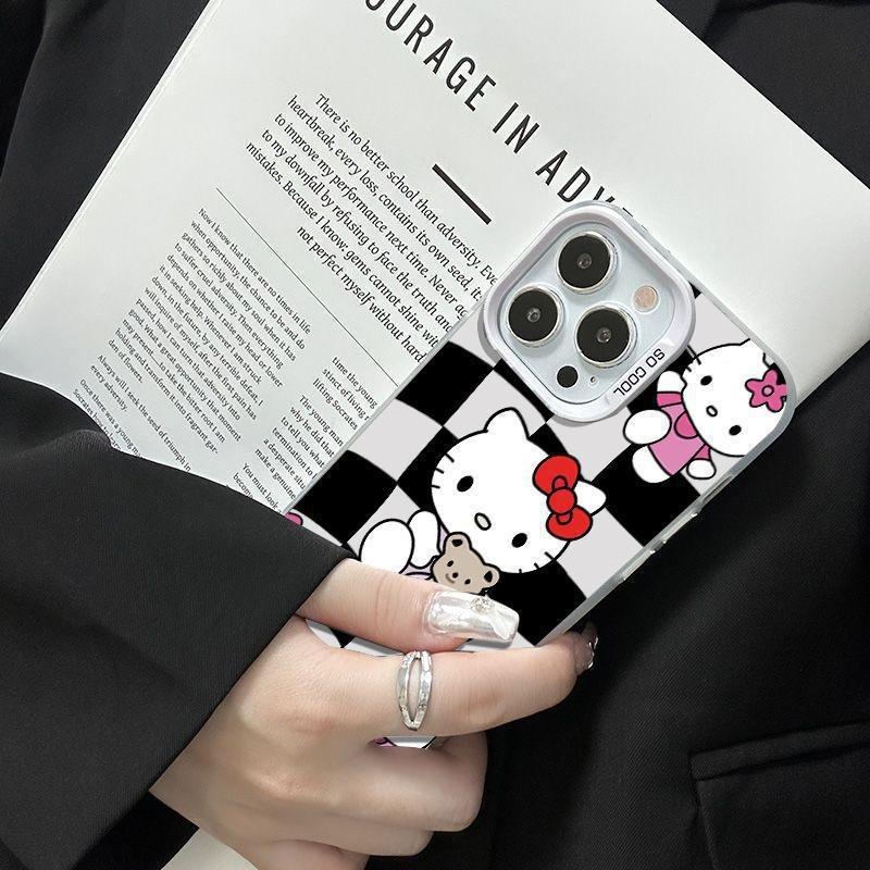 Explosive TEMU/Xiyin/TikTok Sanlio TK cat Hello Kitty for Apple 16 mobile phone case iPhone 15