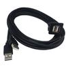USB 2.0 Dual Male To Female Car Dashboard Flush/Mount/Socket Extension Cable 1M