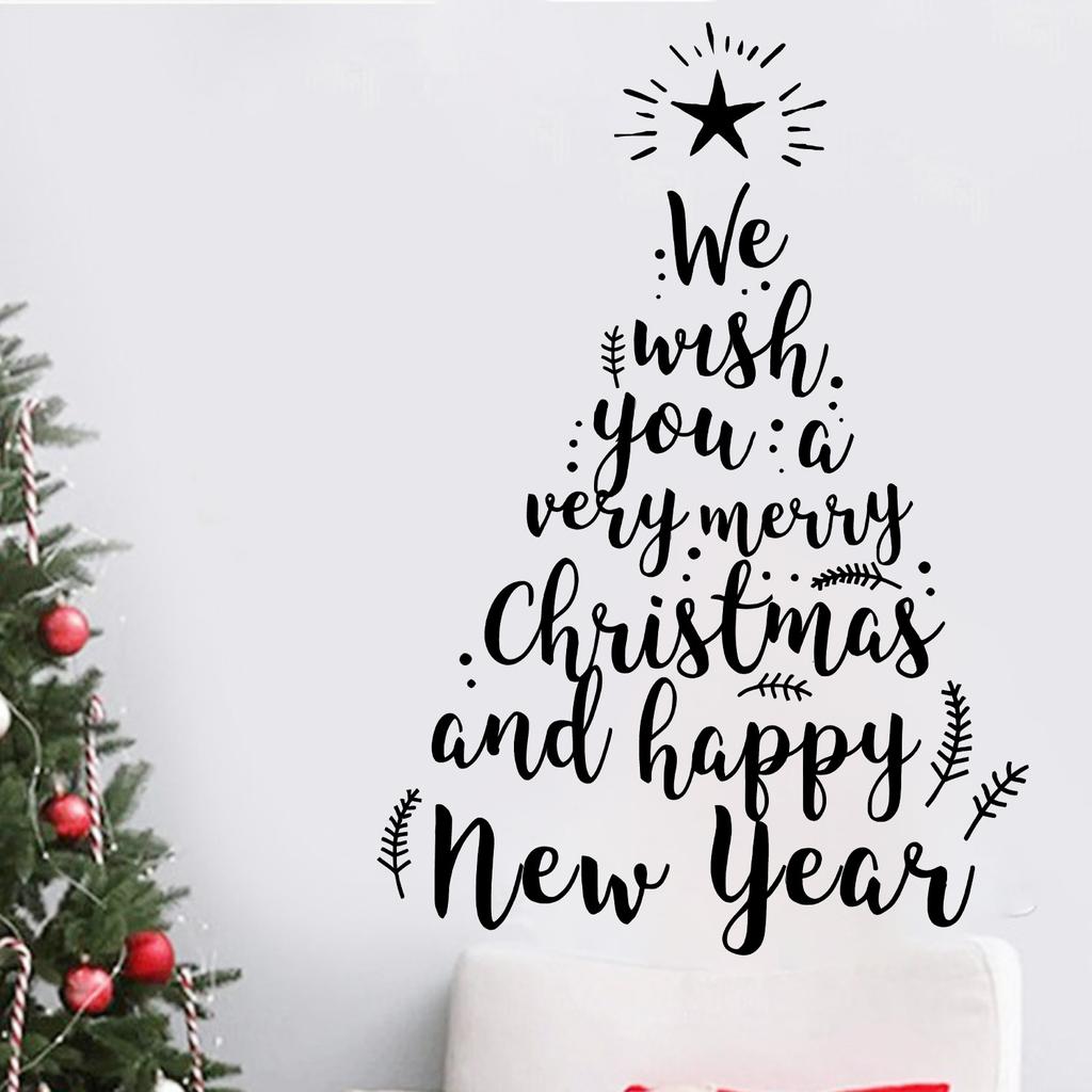 Holiday Wall Stickers Decorative Festive Window Stickers Christmas Stickers Festive Removable Wall Decals For Living Room Home