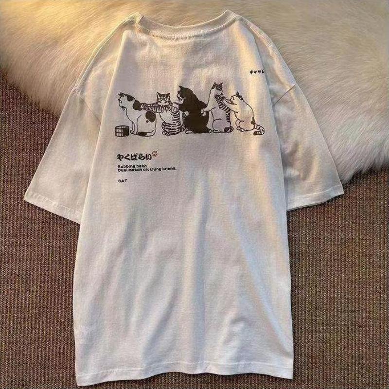 Buy Summer Japanese Small Fresh Short Sleeved T Shirt Men and