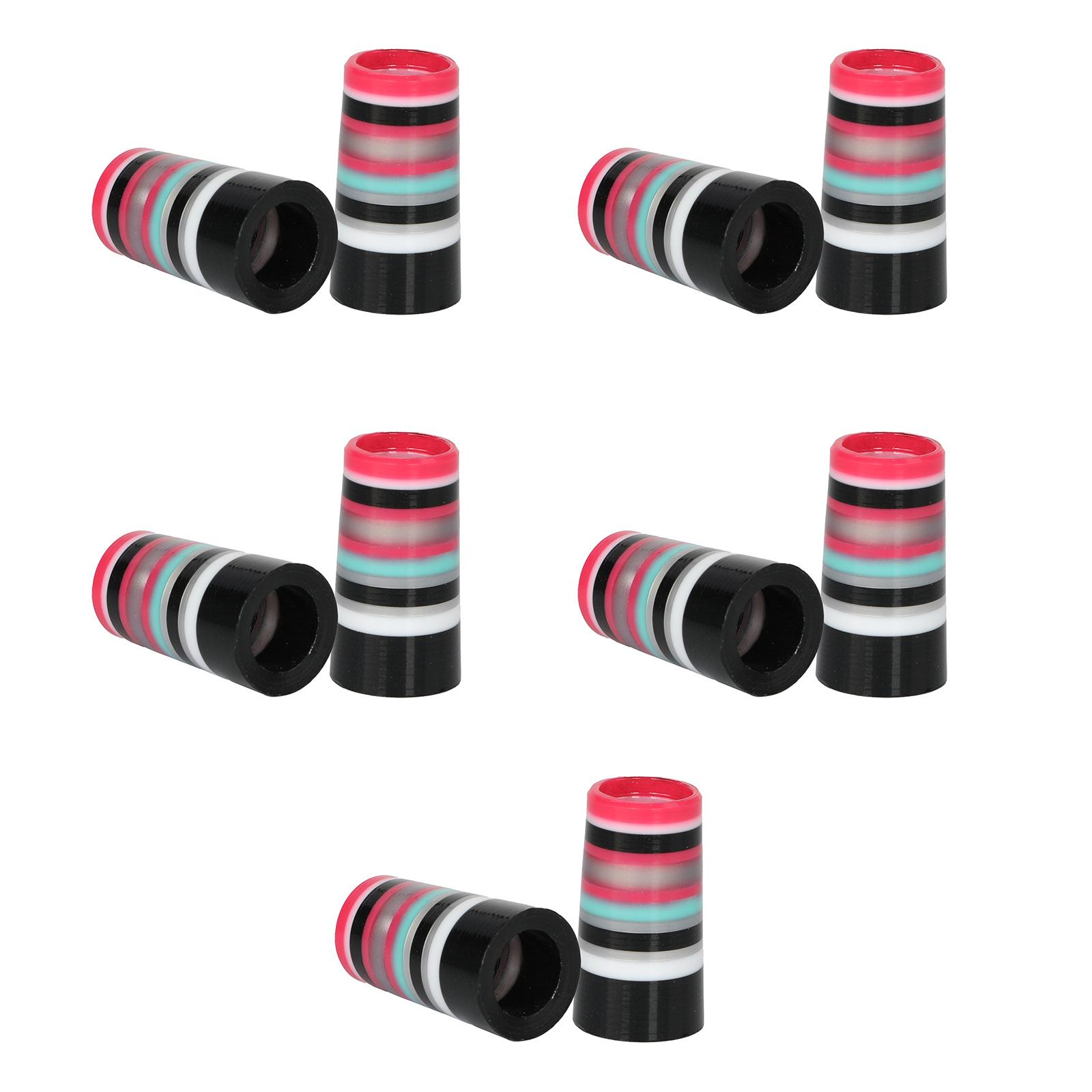 

10Pcs Professional Golfing Iron Ferrules for 0.35Inch Tapered Parallel Shafts Colorful Striped Golfing Tapered Ferrules 4