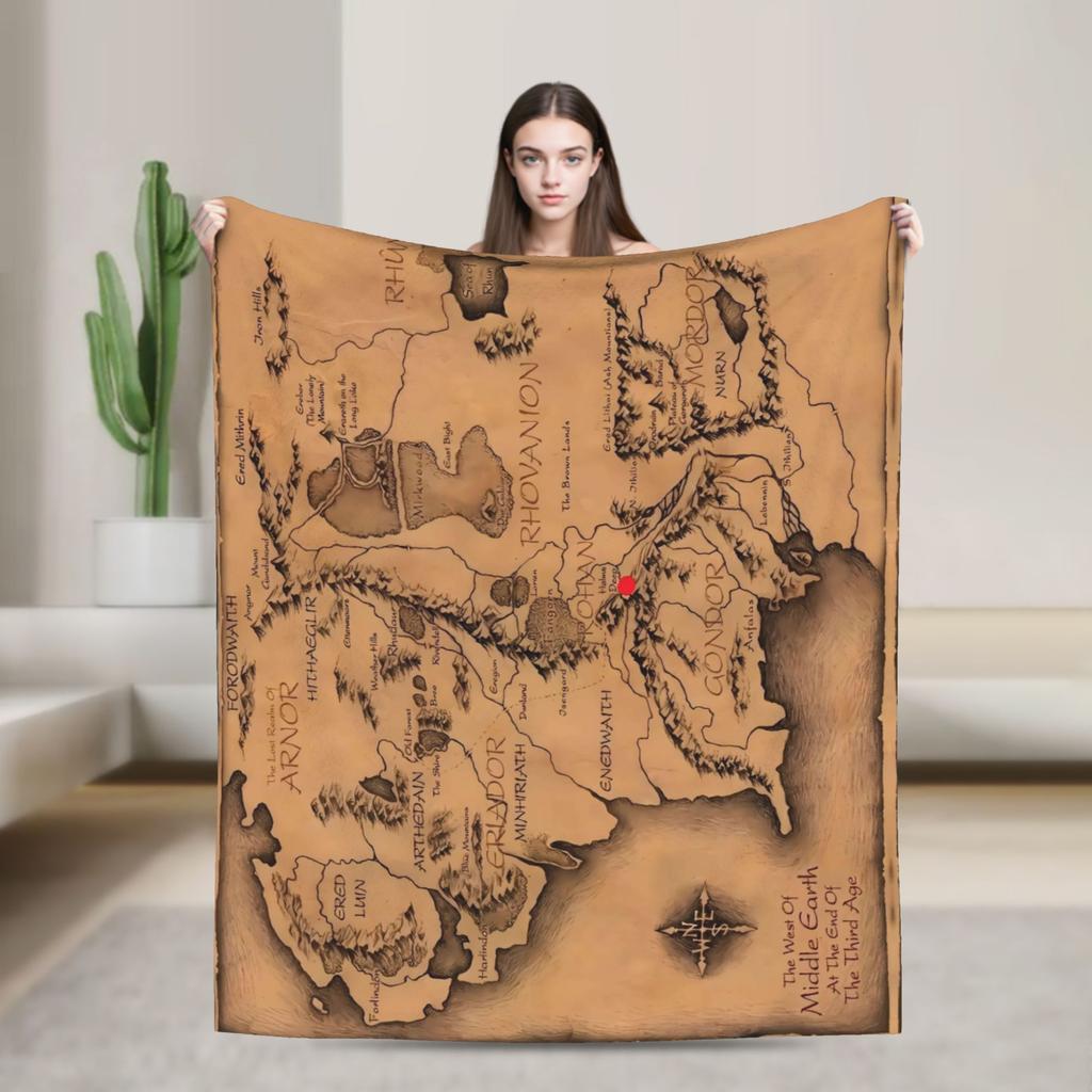 Origin Tree L-Lords Of The R-Rings Flannel Blanket  Soft Durable Bedding Throws for Living Room Trend Bedspread Sofa Bed Cover