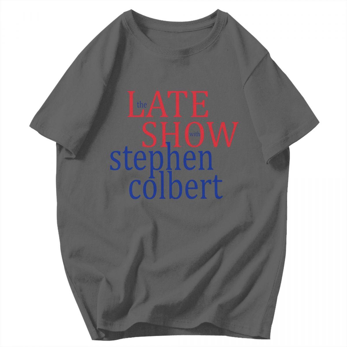 

Men T Shirt Stephen Colbert The Late Show Cotton Y2K Graphic Tees Unisex Clothes T Shirts L