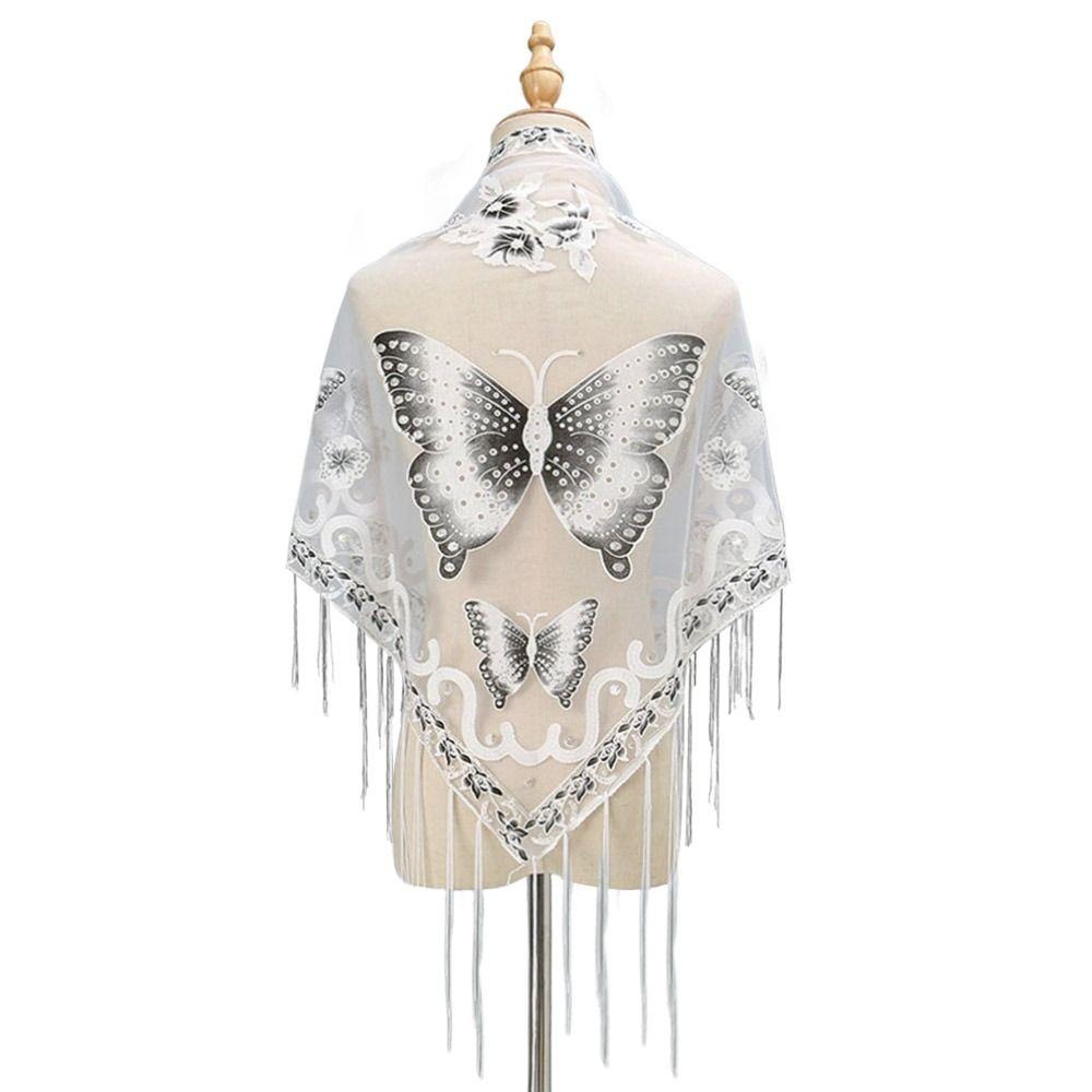 Sun Protection Hollow Lace Shawl Coat Thin Silk Scarf Headscarf For Women Lady Girl