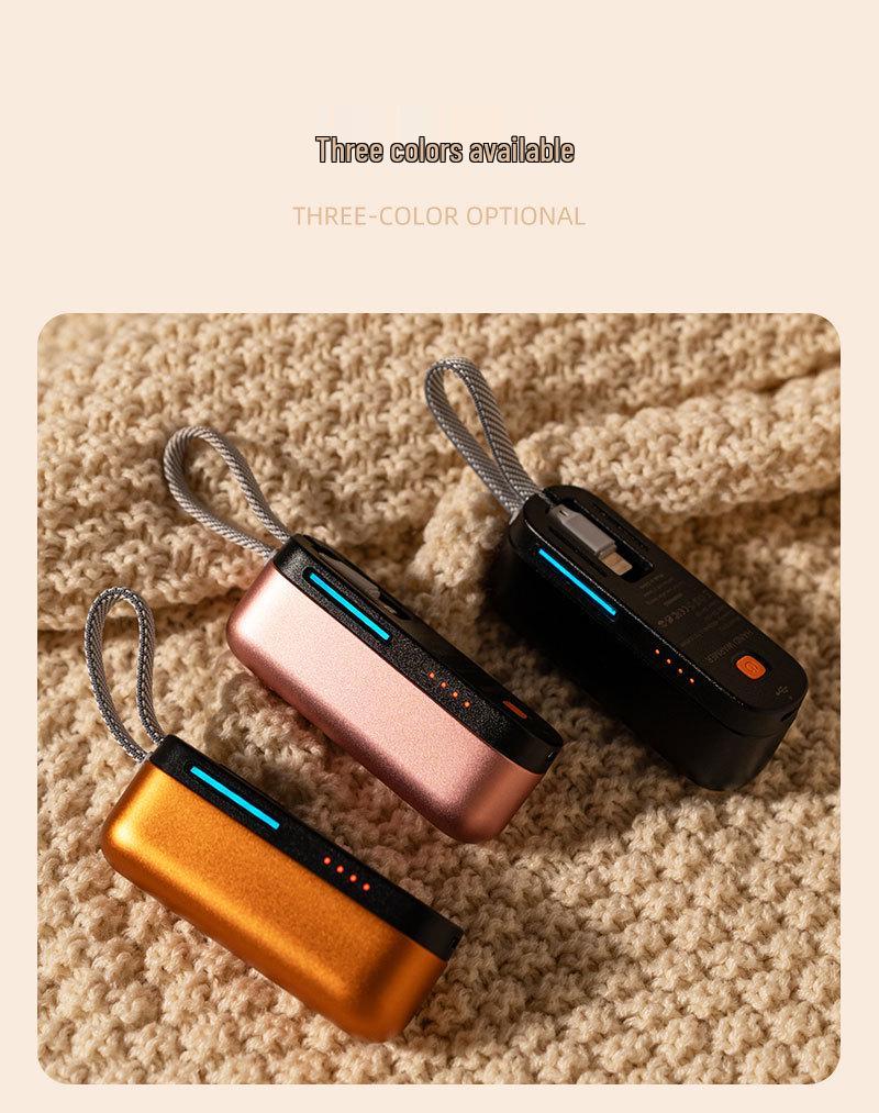Quick Heat Magnetic Hand Warmer & Power Bank with Built-in Cable - Compact Storage & High Capacity