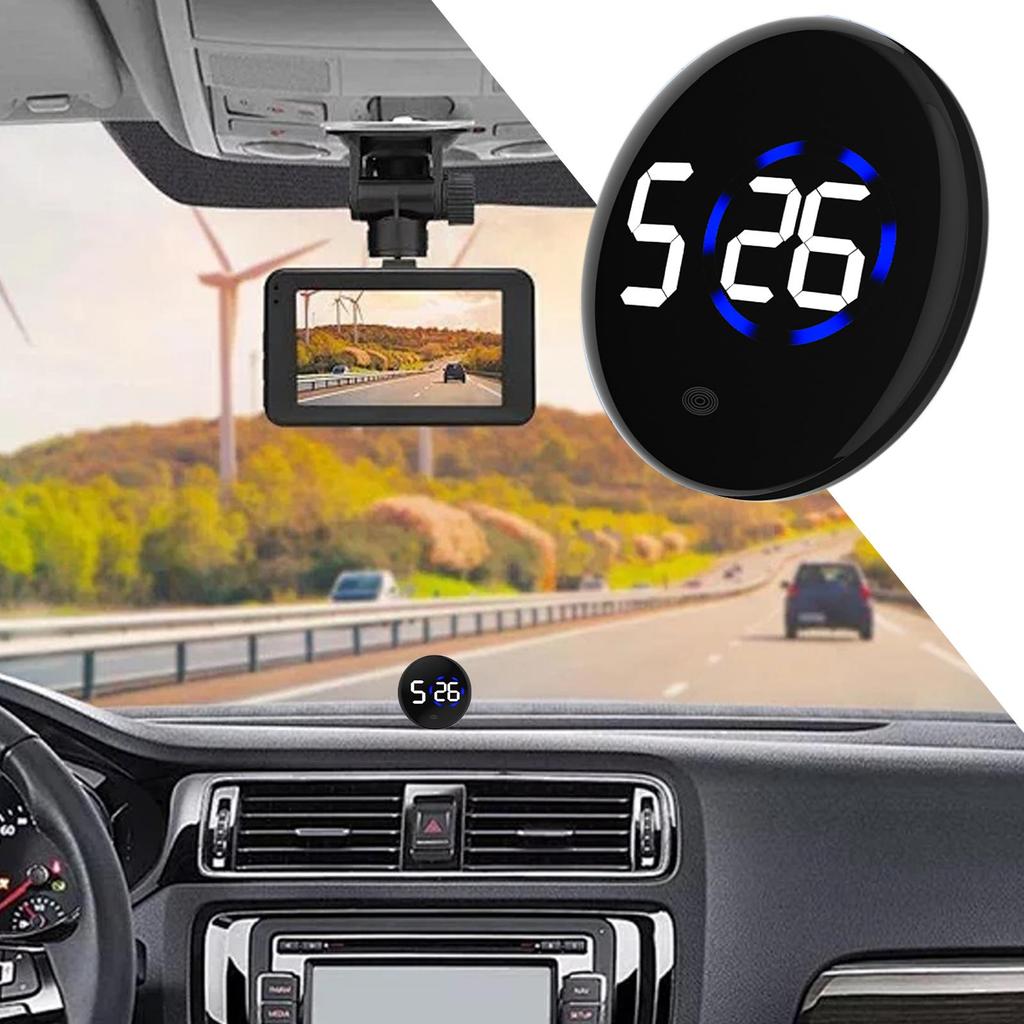 LED Car Clock Luminous Automobiles Internal Stick-On Mini Digital Clocks Auto Ornament Car Accessories Dashboard Air Vent Truck