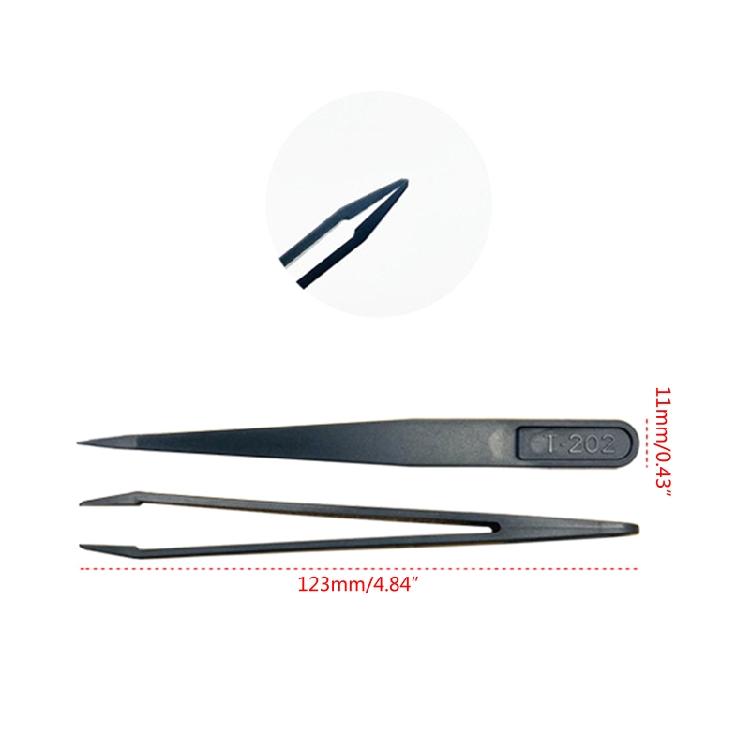 Electronics DIY Repair Tool Precision Tweezers Set Carbon Fiber for Craft