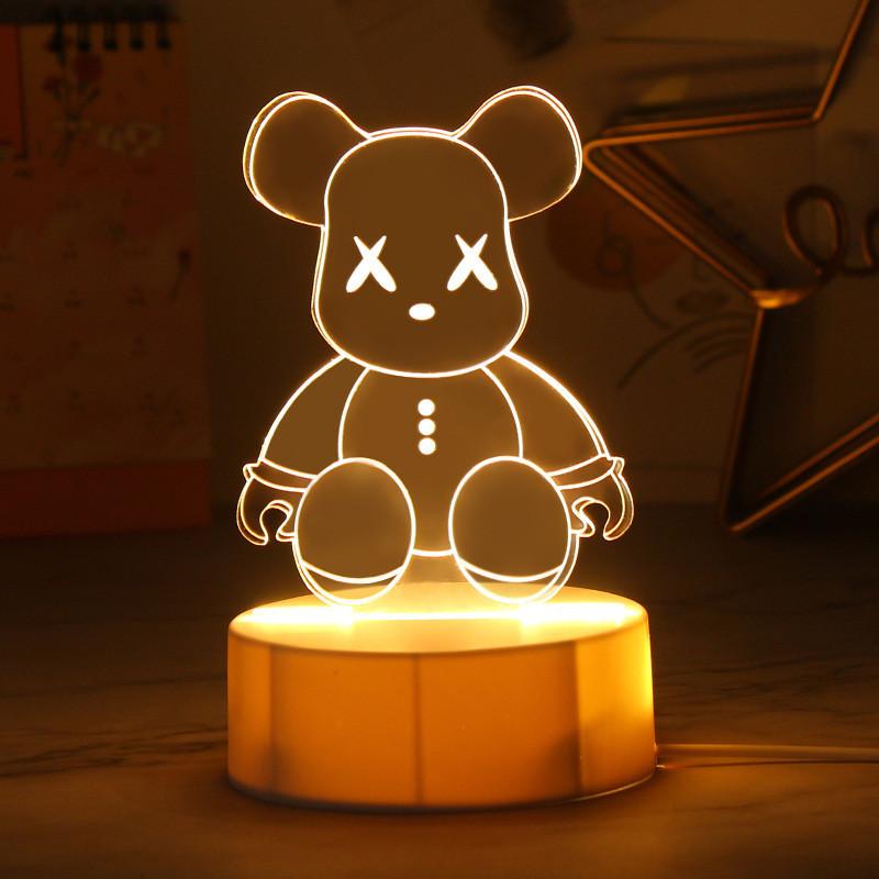 Lamp Night Warm Light Usb Powered Cartoon Cute Five Animals Lights Shaped