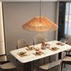 JOYINLED Boho Rattan Pendant Light 50CM Paper Rope LED Chandelier E27 Woven Hanging Lamp for Bedroom Kitchen Island Living Room