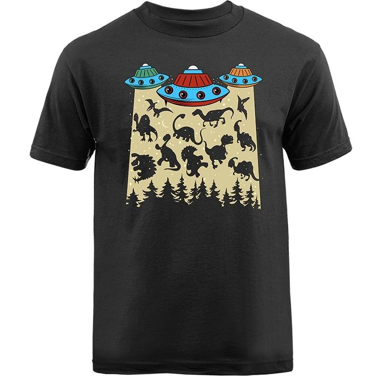 UFO Dinosaur Alien Funny Joke Humor Humorous T-shirt Unisex T-Shirt L