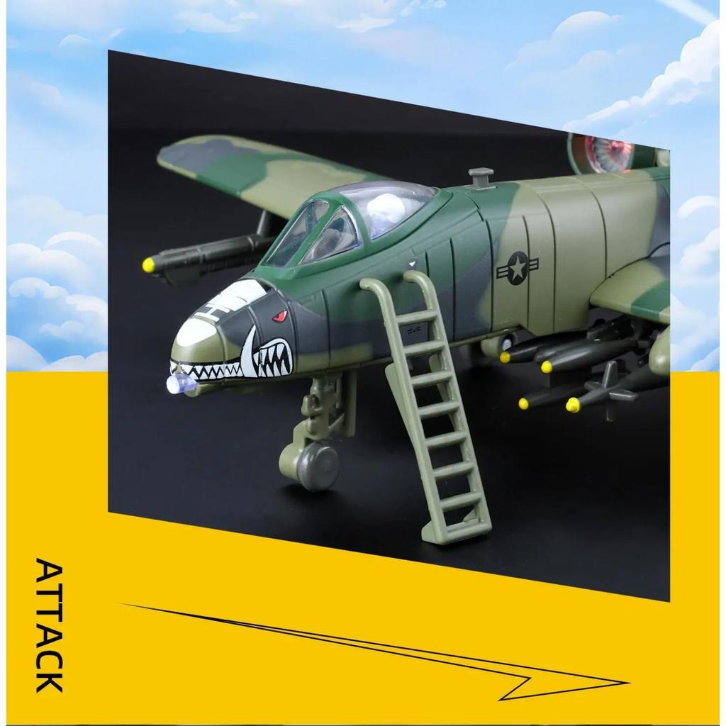 1/72 A-10 Thunderbolt II Fighter Toy Plane Aircraft Model Diecast Metal Airplane Miniature Unique Collection Gift for Children