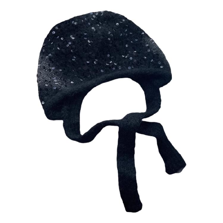 Thicken Furry Hat Trapper Hat Earflap Headwear Knitted Headgear for Outdoors Winter Oversized Hat