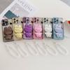 Applicable To Apple 16proMax Love Rabbit Mirror Mobile Case Glitter IPhone 15 Chain 14 Four Corner Anti Fall Cover