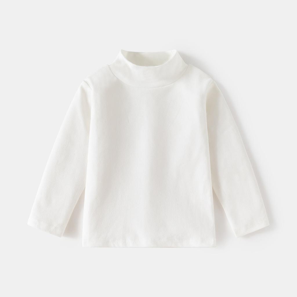 Children's long-sleeved T-shirts autumn and winter new boys' and girls' turtleneck base coats, baby warm tops, children's clothing