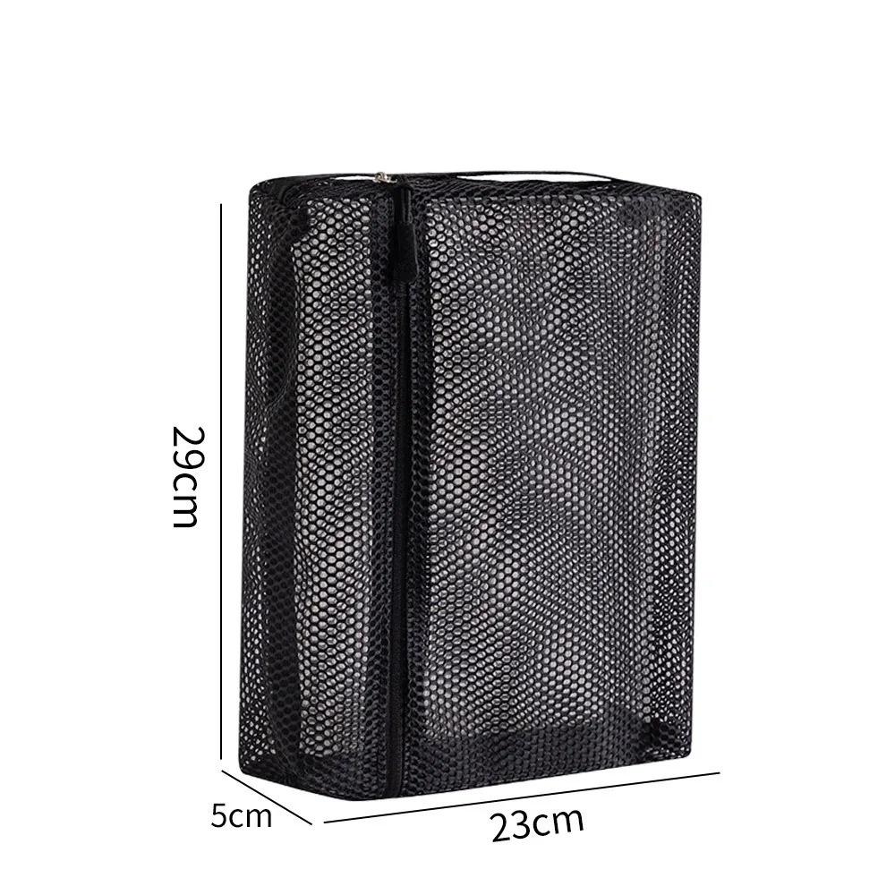 1PC Portable Mesh Drainage Makeup Bag: Dry Separation Organizer Cosmetics, Breathable Waterproof Travel Toiletry Pouch with Wet