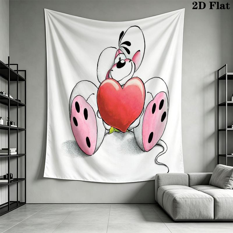 diddl Wall Tapestry Aesthetic Wall Hanging Printed Fabric Blanket Decorative Tapestries for Bedroom Living Room Home Decor