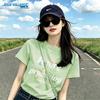 Jeanswest Women's Crew Neck Printed Short Sleeve T-Shirt