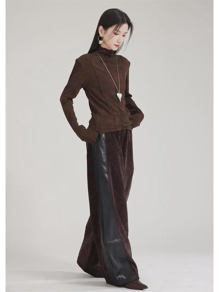 Maillard Women's Wide-Leg Velvet-Lined Sports Sweatpants for Autumn/Winter