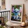 Disney Stitch 5D Custom Set Pearl Jigsaw Puzzle Cartoon Pearl Embroidered Animal Home Decor Handmade Gift
