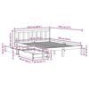 VidaXL Bed Frame with Drawers 120x190 Cm Solid Pine Wood, Slatted Base, Double Bed Frame, Solid Wood Bed Frame, 3301463