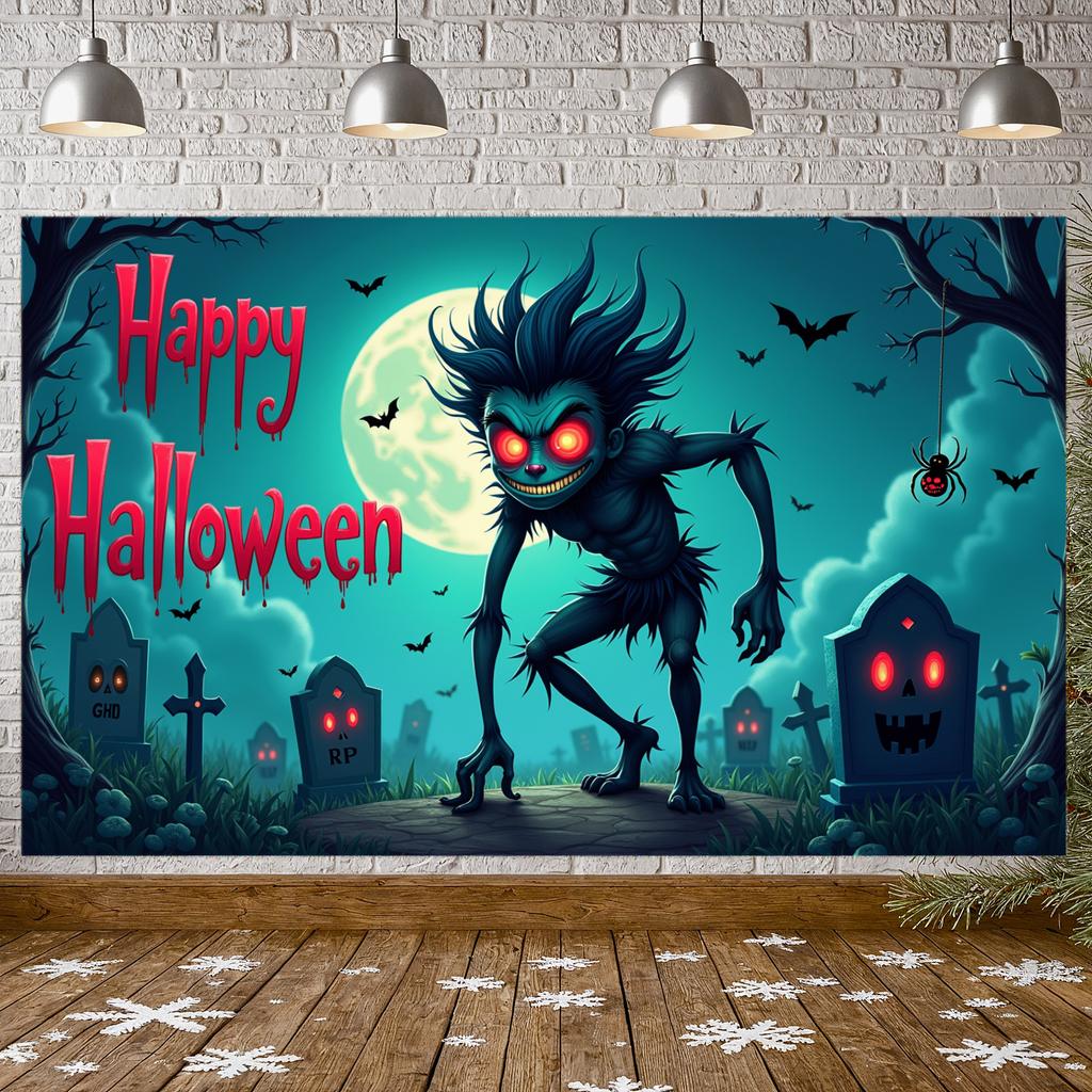 Halloween Decor Scary Details Holiday Decoration Spooky Prop Creepy Cartoon Haunted Scene For Holiday Celebration Spooky Themed