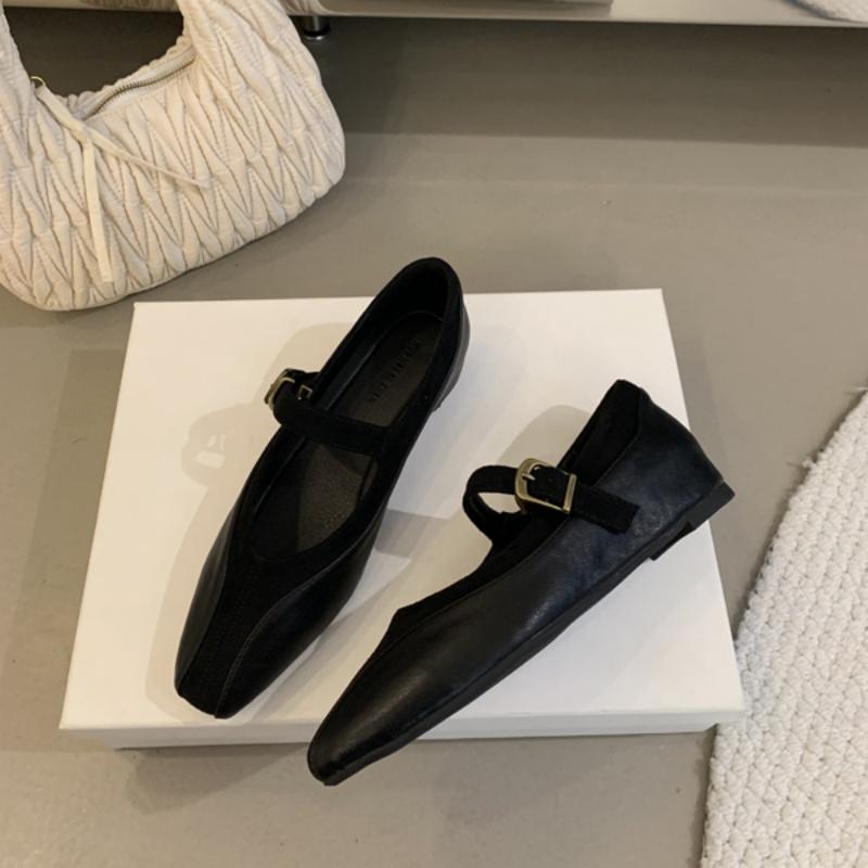 

Bailamos Autumn Women Flat Shoes Fashion Round Toe Shallow Ladies Dress Mary Jane Shoes Soft Flat Heel Casual Ballerinas Shoes 35
