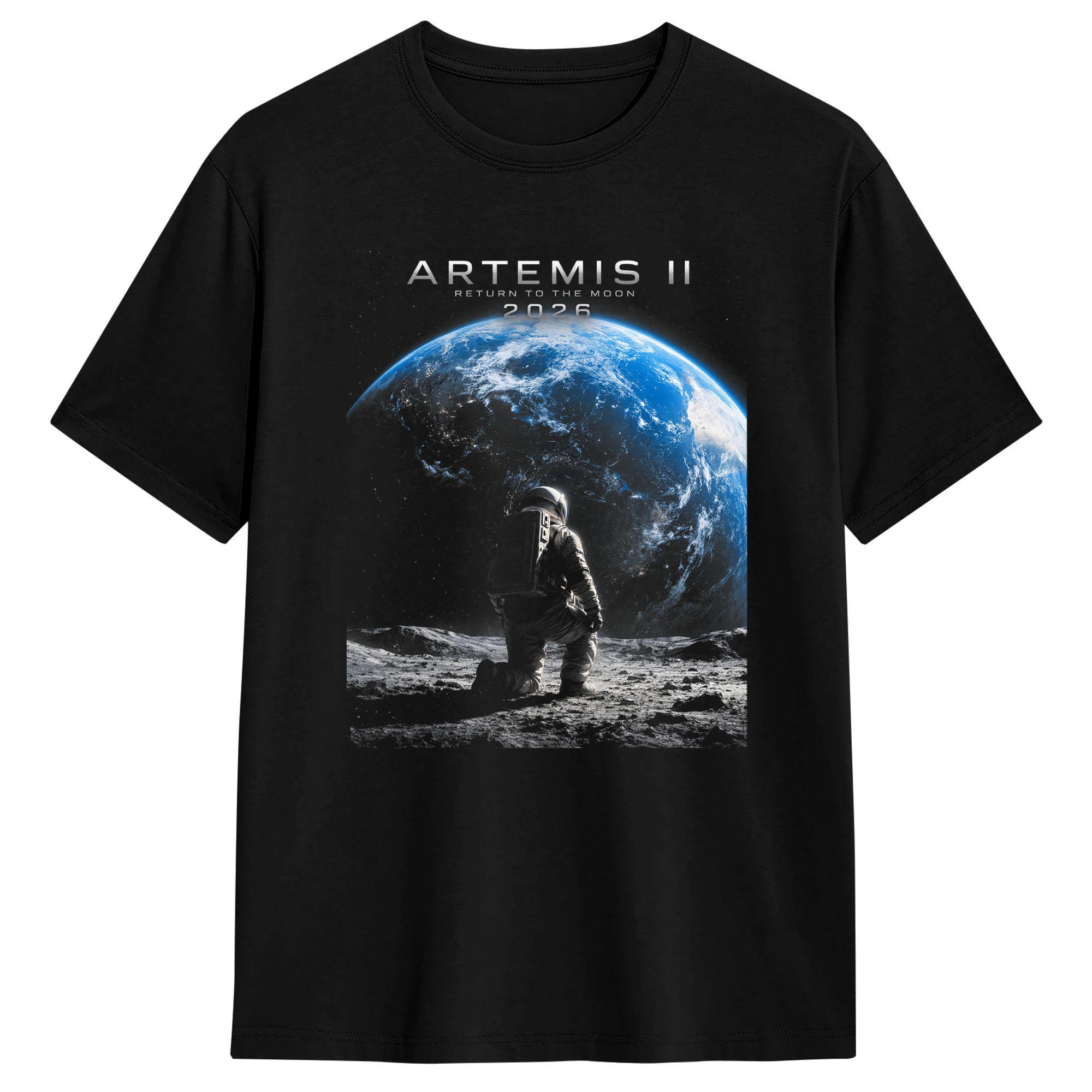 

Mission to The Moon Astronaut Artemis 2026 Rocket T-Shirt Pure Cotton T-Shirts For Man Casual Tshirt Short Sleeve Clothing 5XL різнокольоровий