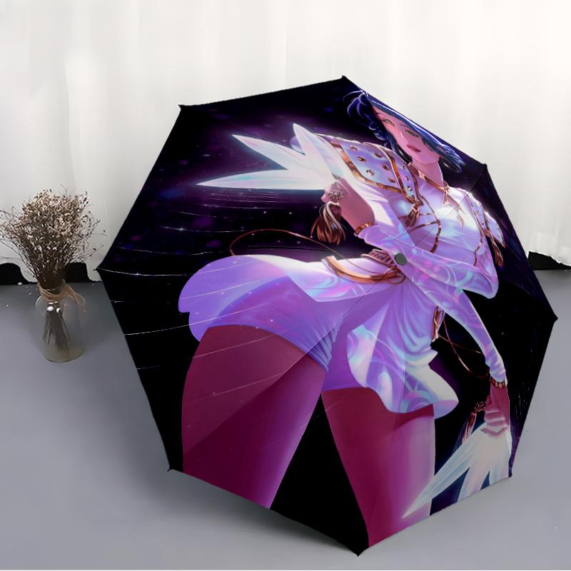 1pc KPop Demon Hunters ZOEY1 Umbrella, Sun Protection, And UV Shielding. It Has Eight Sturdy Ribs for Outdoor Use And Perfect Gift