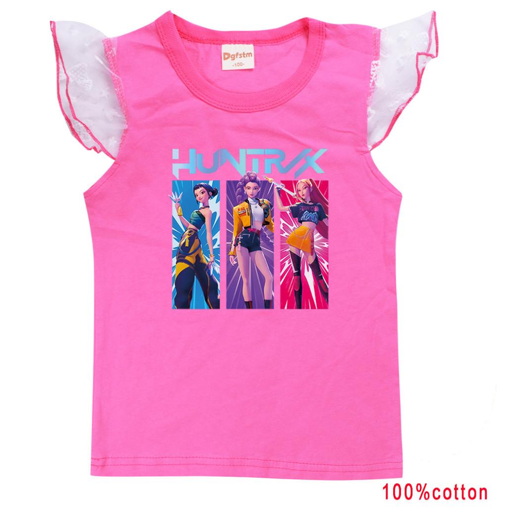 

Детская Девочка Аниме Мультяшный K-Pop Руми Певица Суперзвезда Принт Сетка Короткий Рукав Хлопковая Футболка 170cm розы красного