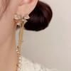 Fashion Long Tassel Butterfly Earrings Shiny Crystal Sweet Bowknot Tassel Earrings Zircon Drop Earrings Women Jewelry