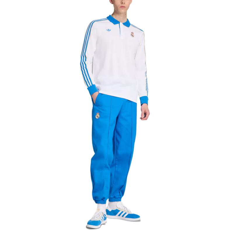 adidas Originals Real Madrid Terrace Icons Long Sleeve Polo Shirt JN3065