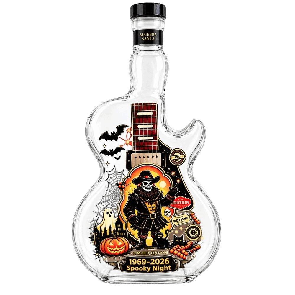 Pumpkin Guitar Liquor Storage Bottle Ghost Empty Wine Bottle Clear Glass Bottle Halloween Holiday
