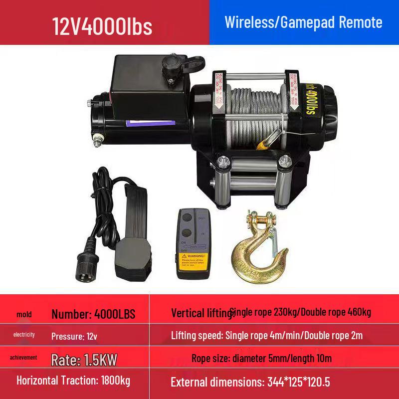 12V/24V Electric Off-Road Car Winch & Hoist