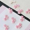 40 Stuks Kleurrijke Creatieve Strikknoppen Hars Modieuze Strikknoopjes Zoete Leuke Ruitjes Streepjes Knoppen Kleding Accessoires