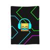Coperta in Flanella Geometric Dash Old School Gaming, Coperte Geometry Dash per Letto Ufficio Trapunta Ultra-Morbida,