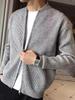 Men's Trendy Knitted V-Neck Cardigan Sweater with Double Zipper - Handsome Autumn/Winter Outerwear